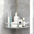 Corner Shower Shelf – Drill-Free Aluminium &amp; Self-Adhesive Wall Mount