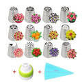 Flower Piping Nozzle Set – Effortless Cake Decoration, 12 Tip Shapes & Reusable