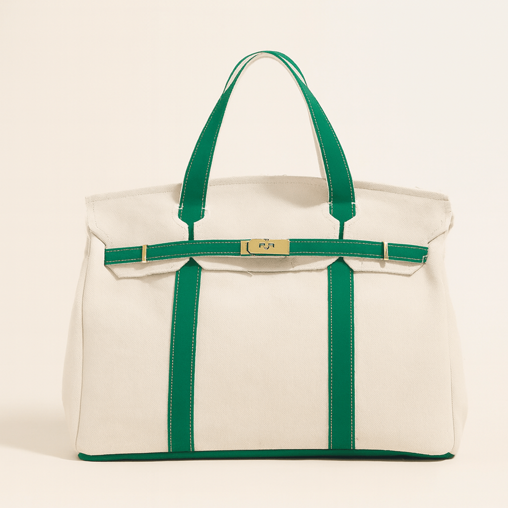 Premium Canvas Shopper Bag – Reinforced Steel Details Durable & Stylish