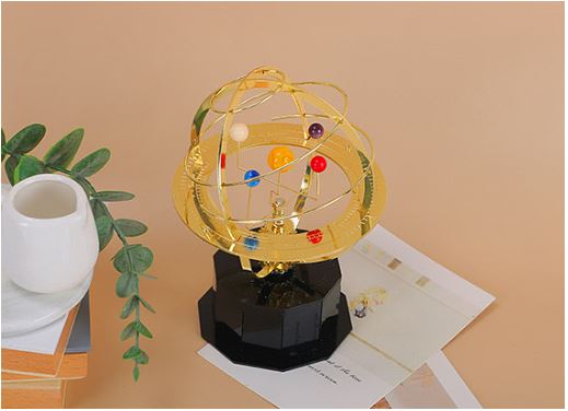 Brass Orrery Solar System Model – Handcrafted Mechanical 5 Planets
