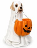 Resin Pumpkin Puppy Garden Figurine
