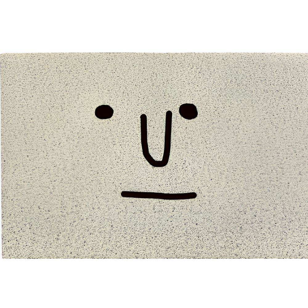 Smiley Print Doormat – Non-Slip PVC &amp; Quick-Drying 40x60cm