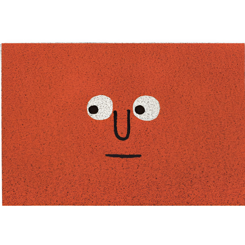 Smiley Print Doormat – Non-Slip PVC &amp; Quick-Drying 40x60cm