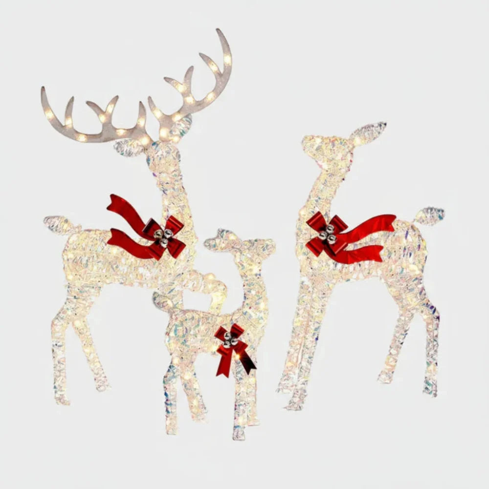 LED Reindeer Christmas Decoration with Lighted Frame