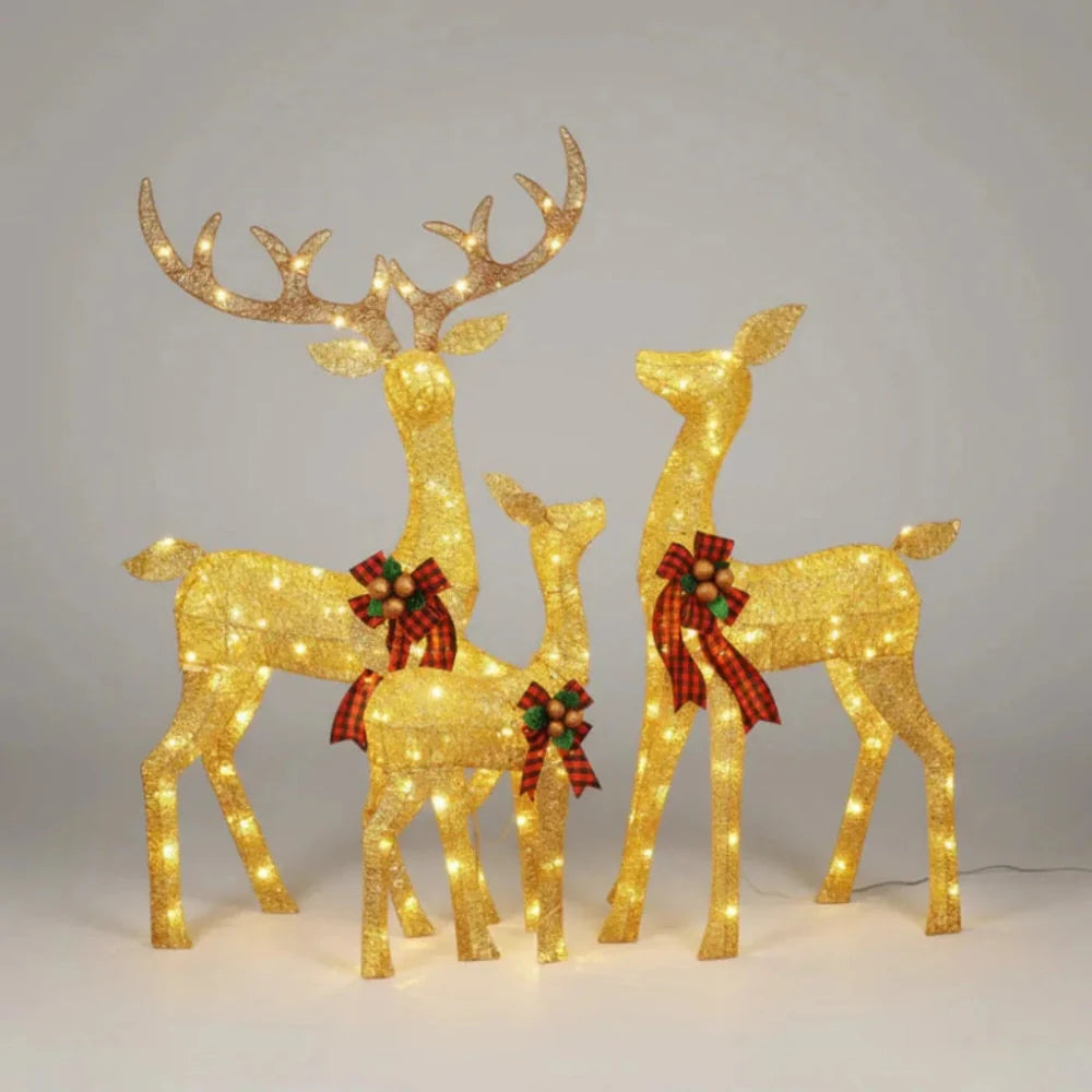 LED Reindeer Christmas Decoration with Lighted Frame