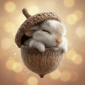 Woodland Animal Acorn Christmas Tree Ornaments Handcrafted Plush
