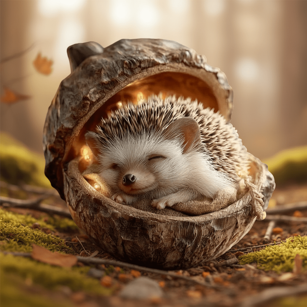 Woodland Animal Acorn Christmas Tree Ornaments – Handcrafted Plush
