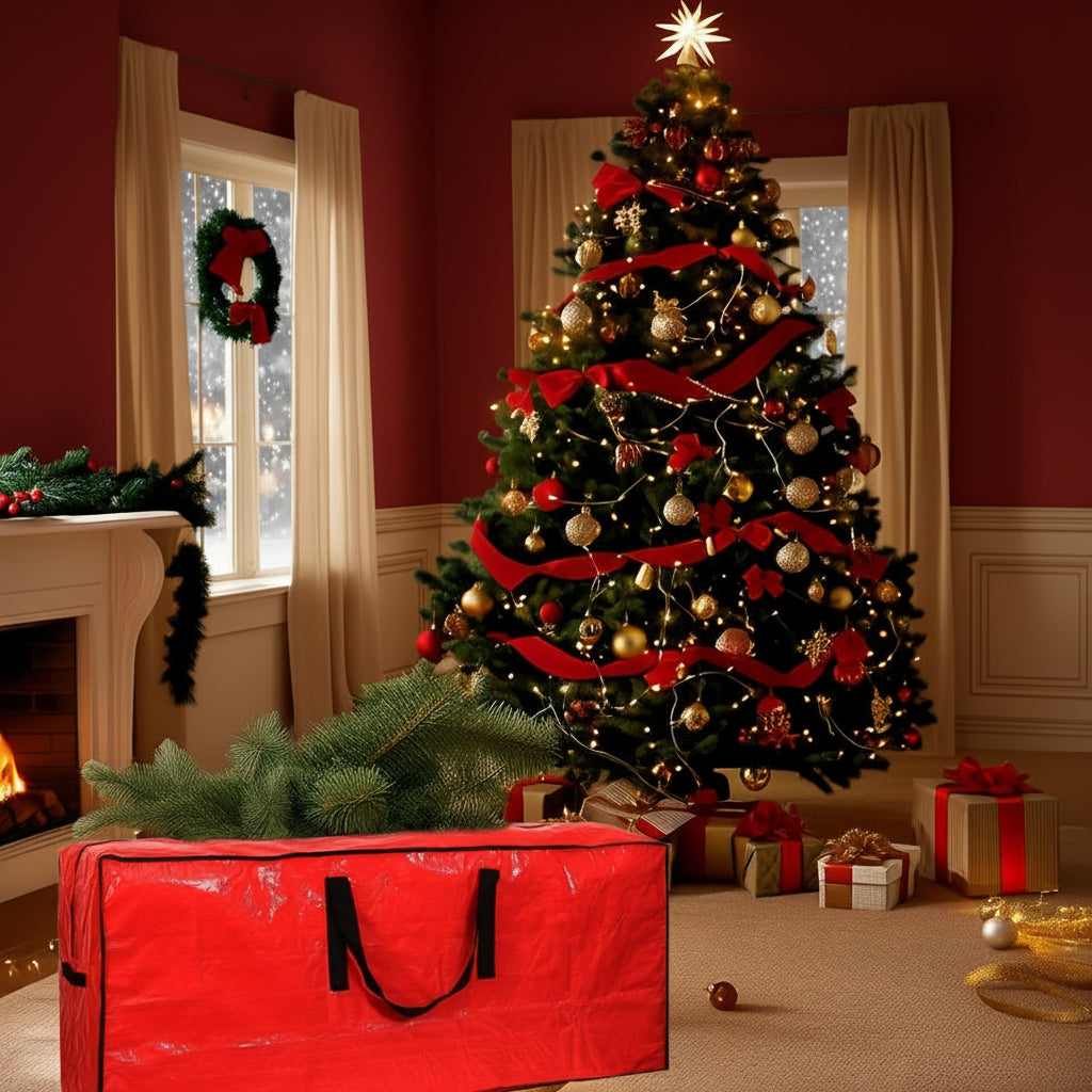 Heavy Duty Christmas Tree Storage Bag – Waterproof Organizer for 65 in Trees