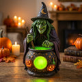 USB-Powered Green LED Cauldron Figurine