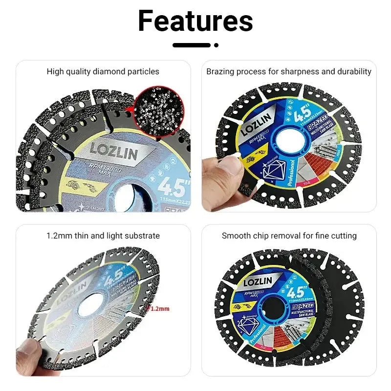 Diamond Saw Blade 115mm 2-Pack – For Tiles, Concrete &amp; Steel