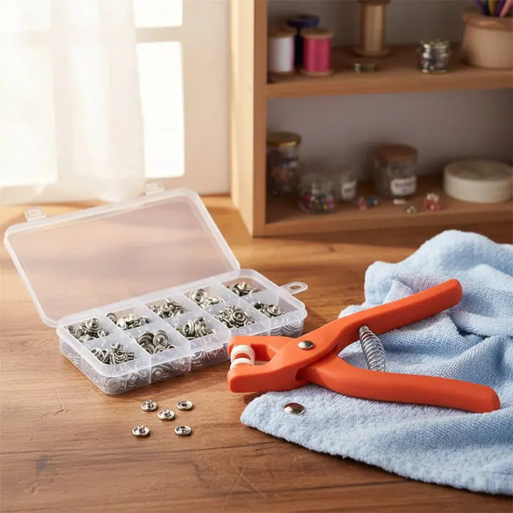 Snap Button Pliers Set – Multi-Size, No Sewing & Easy Fabric Button Install