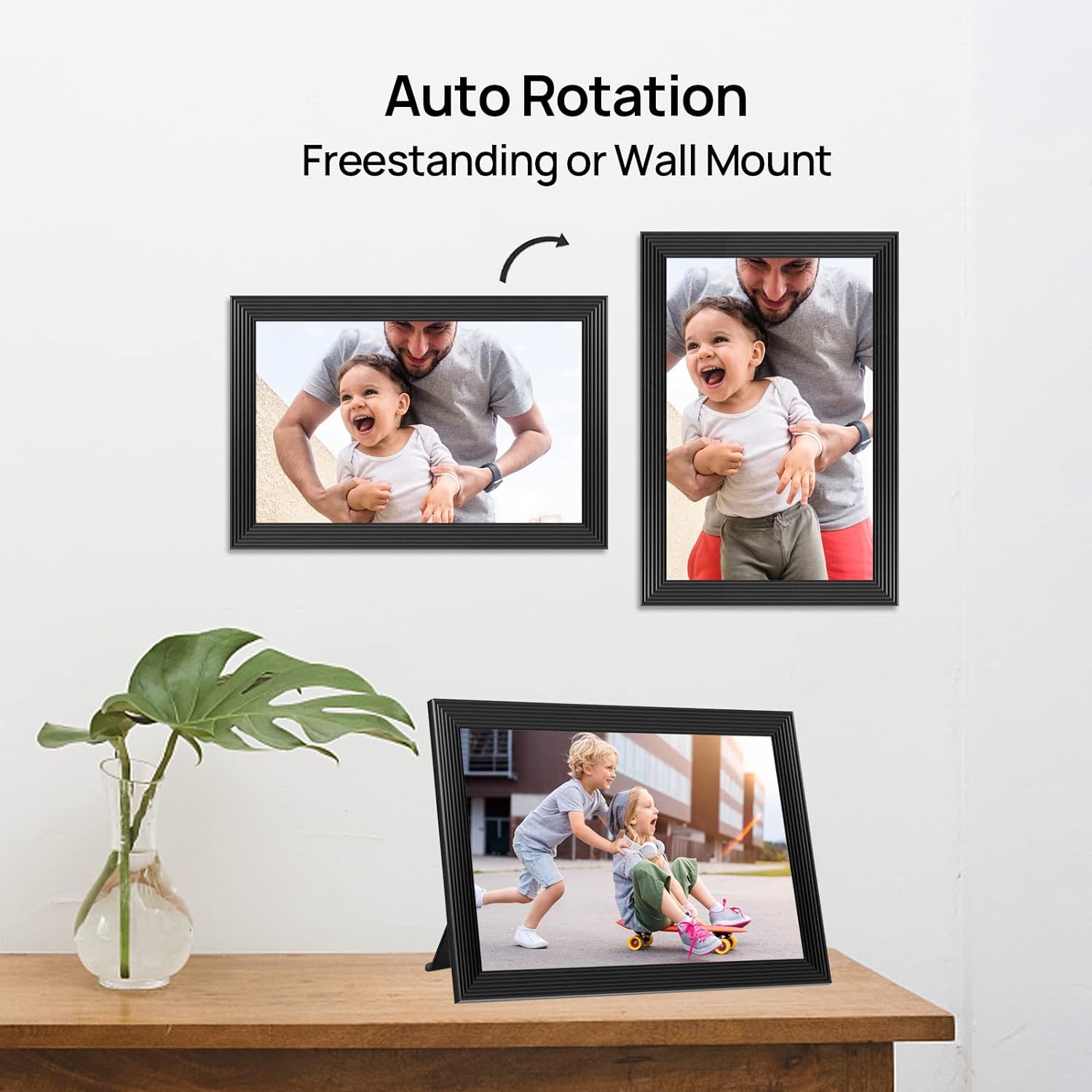High-Resolution Digital Frame Top Electronic Frame With Video And Camera Features