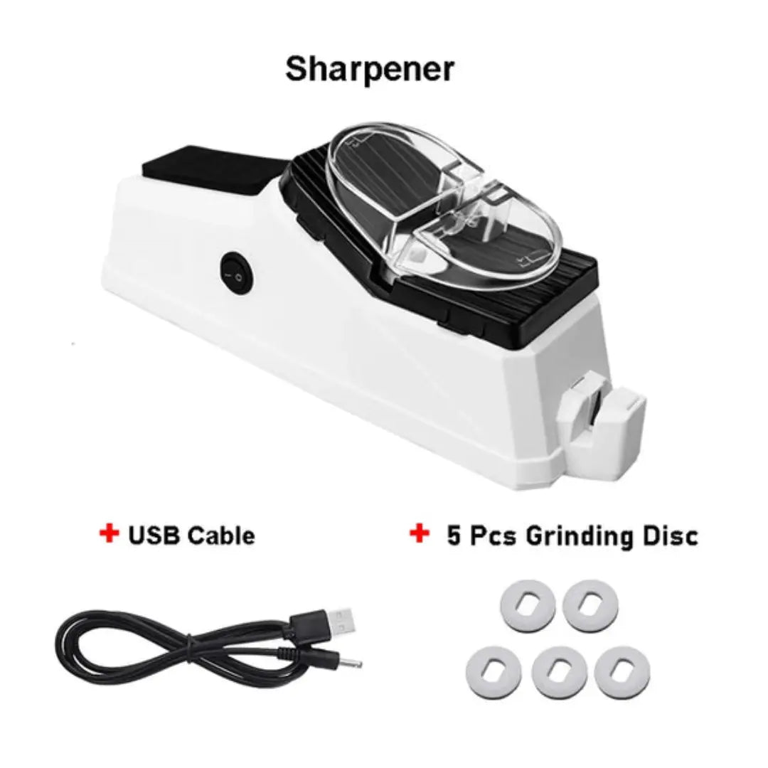 Electric Knife Sharpener - Razor-Sharp Blades in Seconds, Safe & Easy