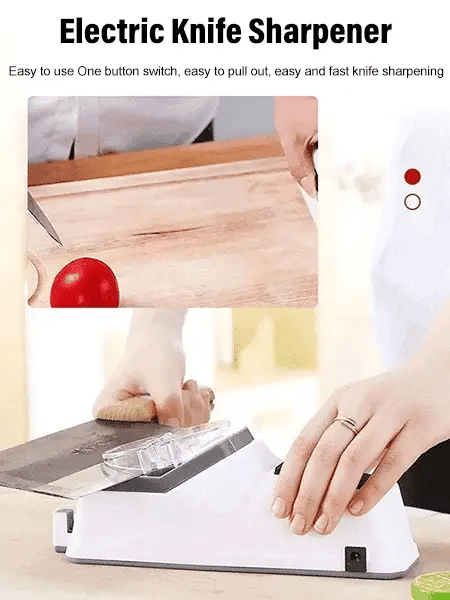 Electric Knife Sharpener - Razor-Sharp Blades in Seconds, Safe & Easy
