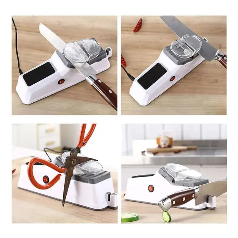 Electric Knife Sharpener - Razor-Sharp Blades in Seconds, Safe & Easy