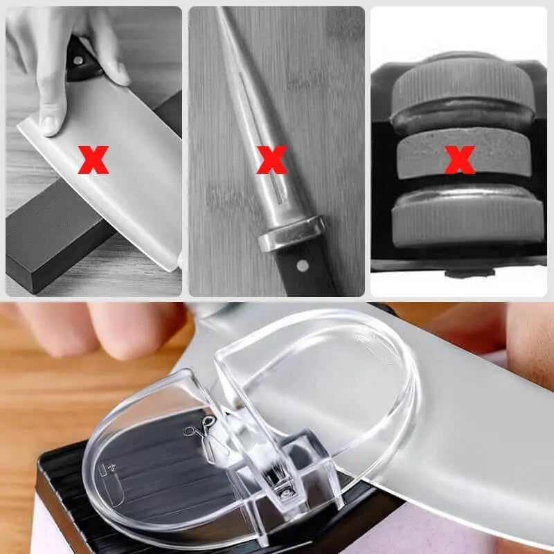 Electric Knife Sharpener - Razor-Sharp Blades in Seconds, Safe & Easy
