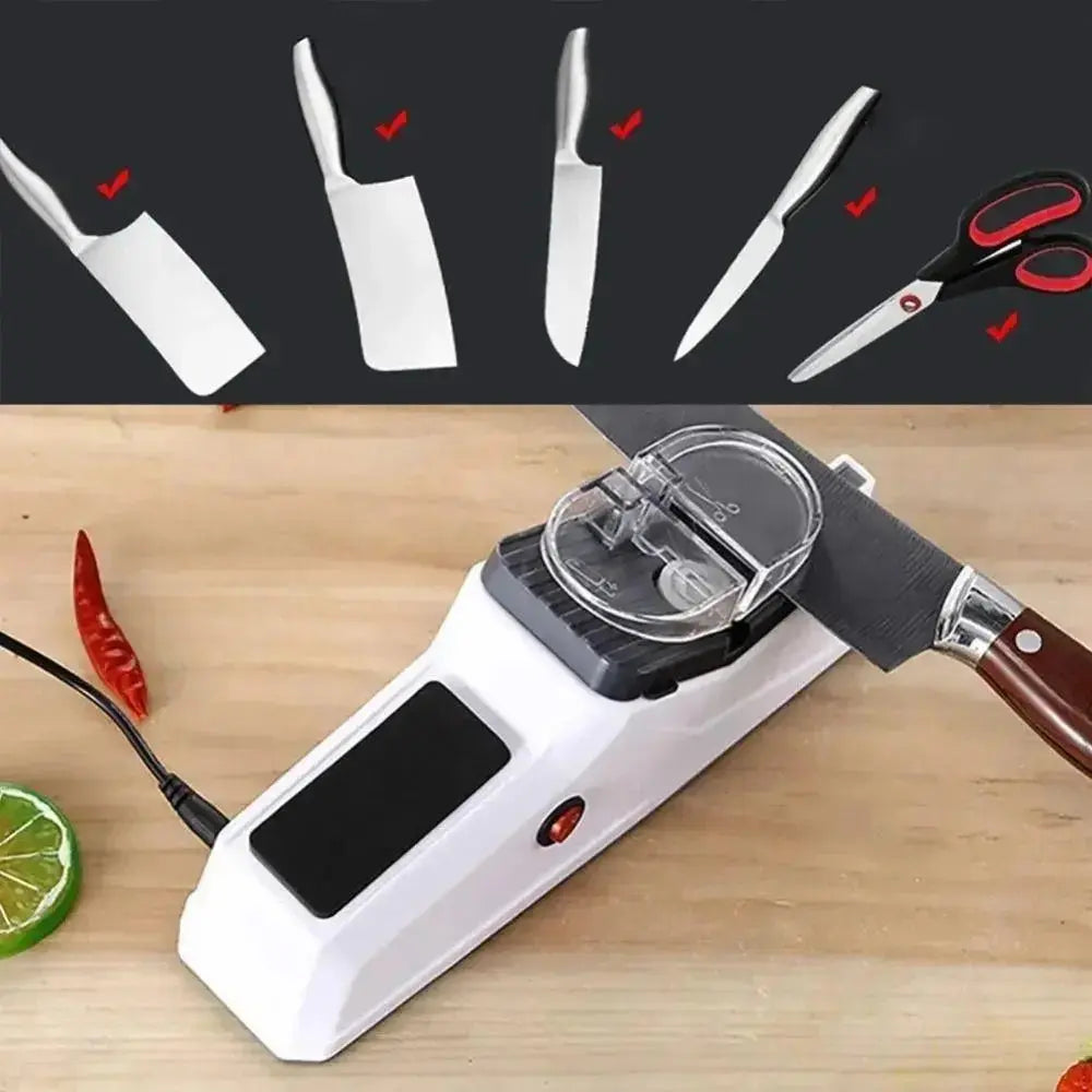 Electric Knife Sharpener - Razor-Sharp Blades in Seconds, Safe & Easy