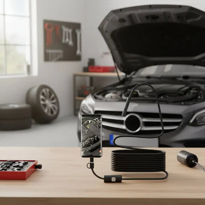HD Endoscope Camera – Plug &amp; Play Inspection for Pipes &amp; Walls