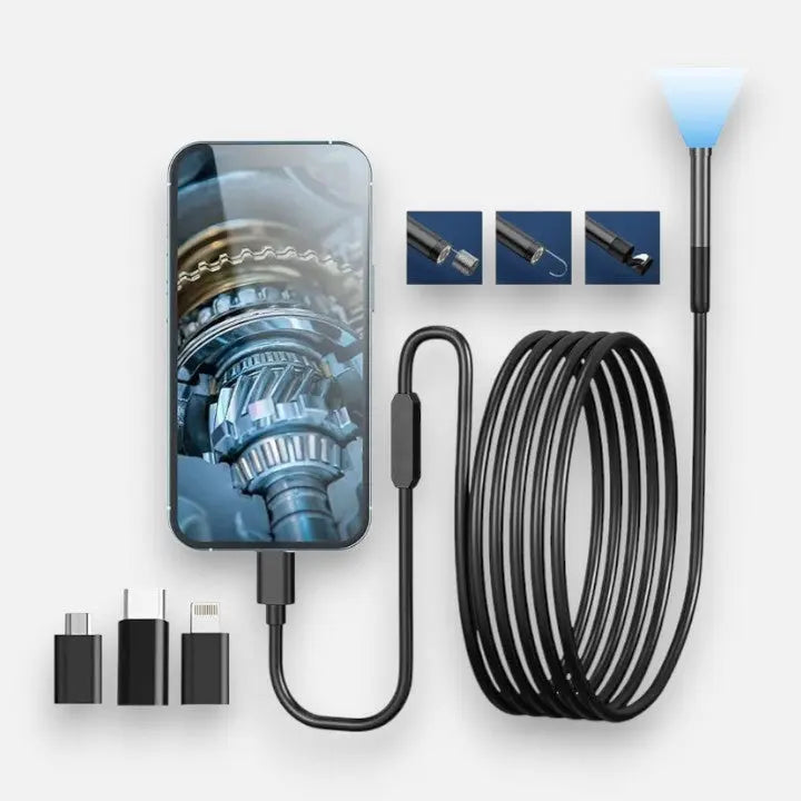 HD Endoscope Camera – Plug &amp; Play Inspection for Pipes &amp; Walls