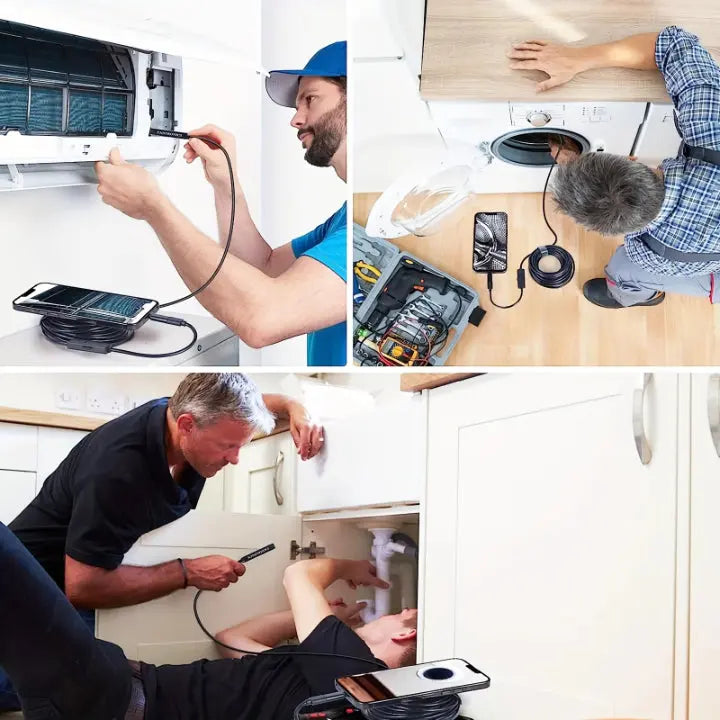 HD Endoscope Camera – Plug &amp; Play Inspection for Pipes &amp; Walls