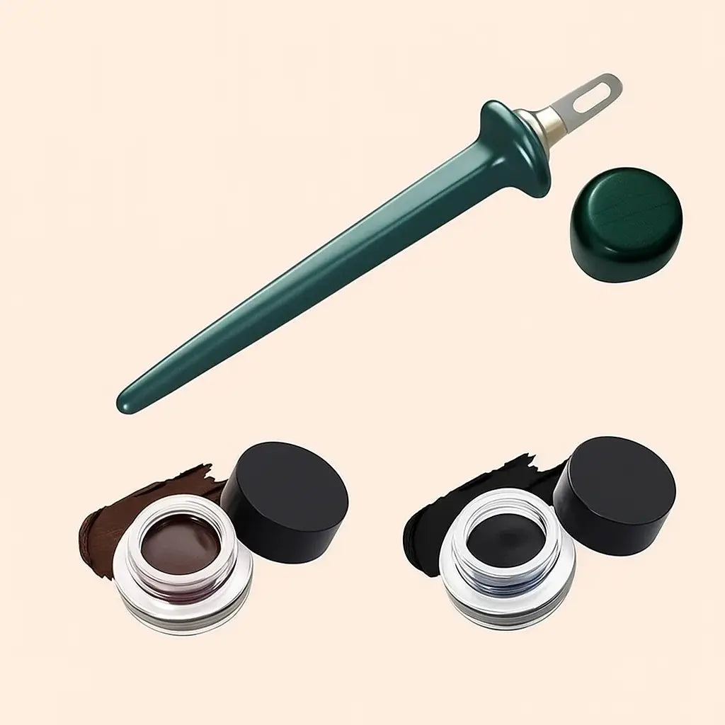 Waterproof Gel Eyeliner Set – Ergonomic Applicator & Smudge-Free Liner