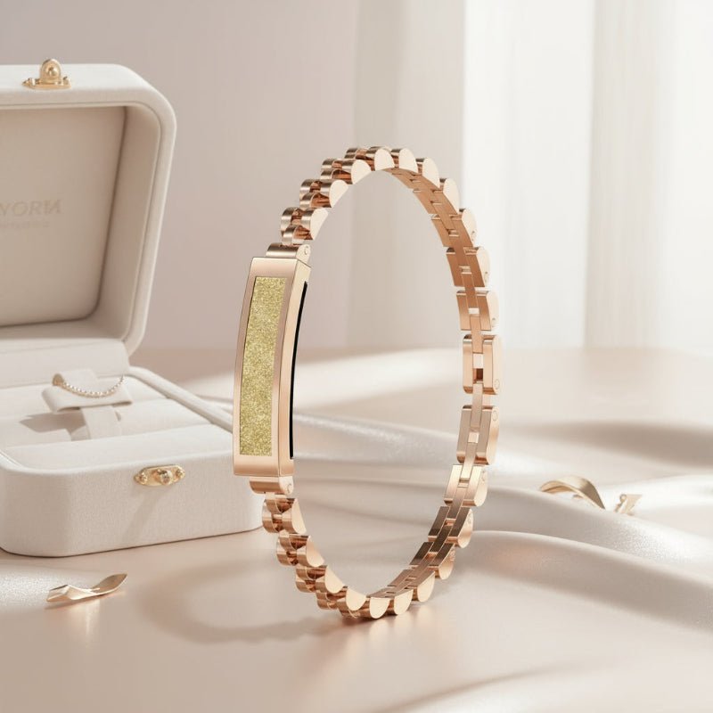 Smart Fitness Bracelet – Stainless Steel Jewelry Design & Bluetooth Tracker