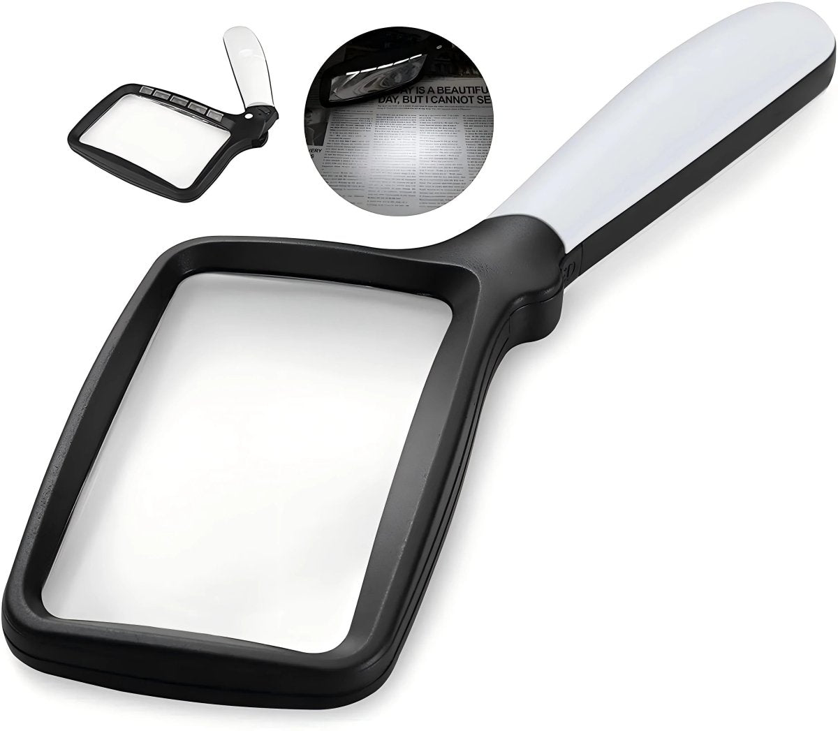 LED Handheld Magnifier - Illuminated Lens for Reading Fine Print Effortlessly