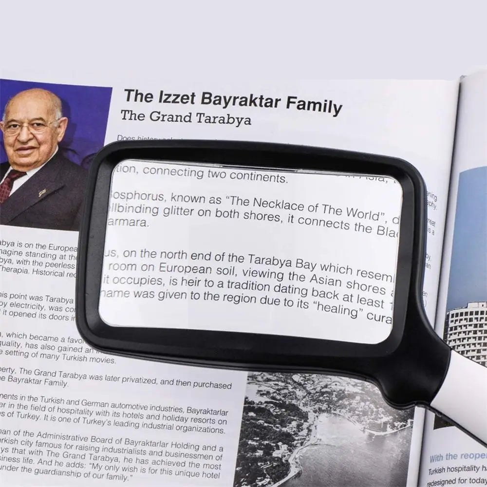 LED Handheld Magnifier - Illuminated Lens for Reading Fine Print Effortlessly