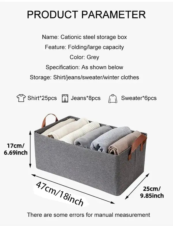 Foldable Wardrobe - High Load Capacity, Breathable & Moisture-Resistant Cover