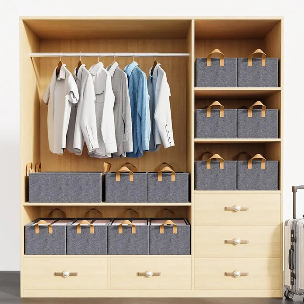 Foldable Wardrobe - High Load Capacity, Breathable & Moisture-Resistant Cover