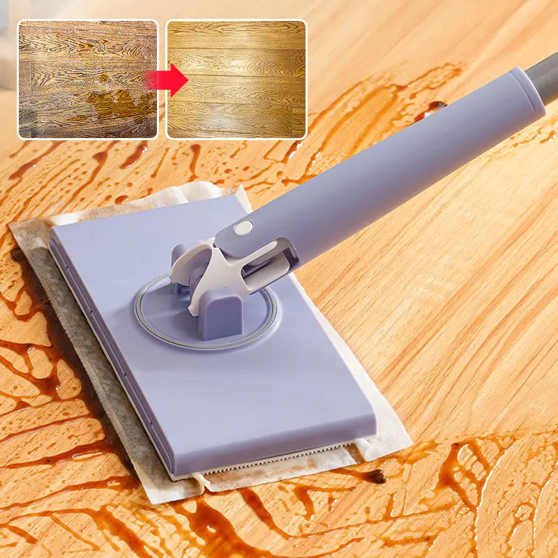 Hands-Free Cleaning Mop – No Bending Floor Cleaner & Wet Wipe Compatible