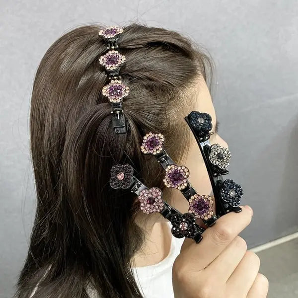 Braided Crystal Hair Clip – Sparkling Design, Strong Hold & Everyday Elegant