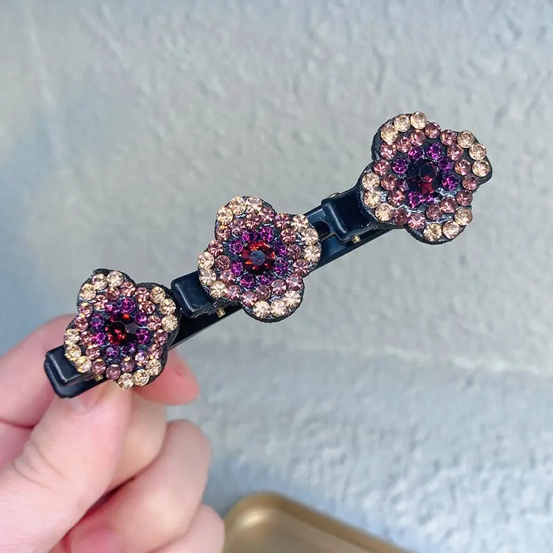 Braided Crystal Hair Clip – Sparkling Design, Strong Hold & Everyday Elegant