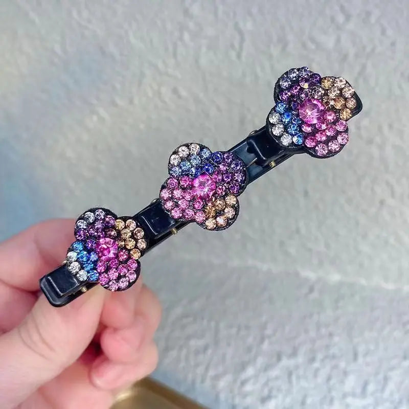 Braided Crystal Hair Clip – Sparkling Design, Strong Hold & Everyday Elegant