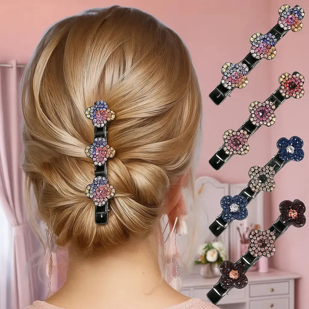 Braided Crystal Hair Clip – Sparkling Design, Strong Hold & Everyday Elegant
