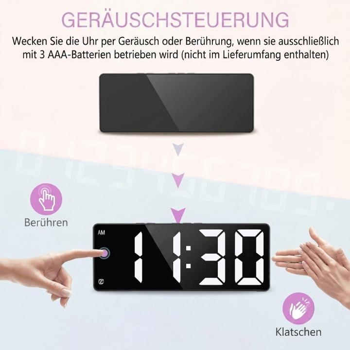 Digital Alarm Clock with 2K Security Camera – HD, Motion Detection & Wi-Fi