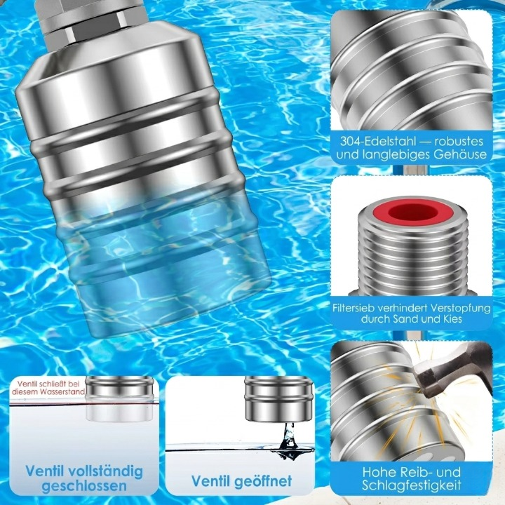 Automatic Float Valve – Stainless Steel, No Electricity & Self-Regulating