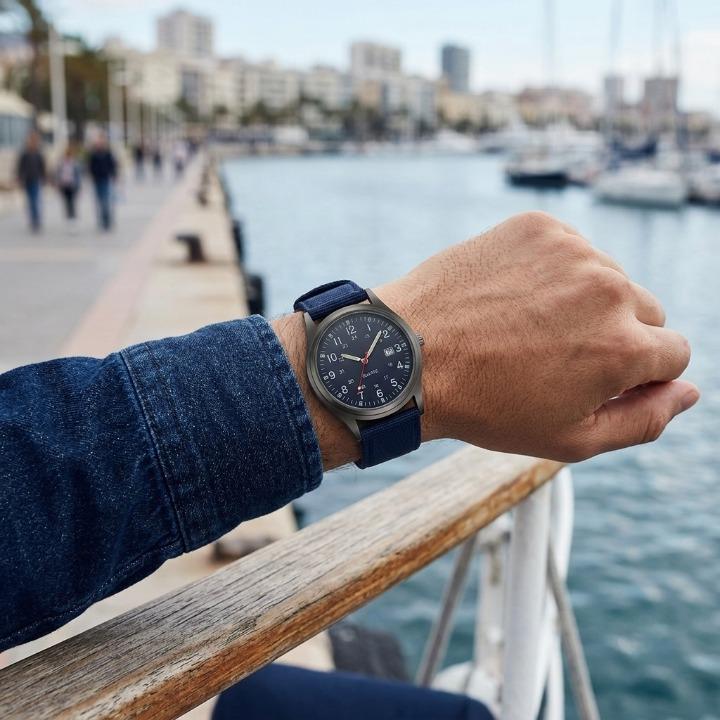 Military Watch with Nylon Strap – Water-Resistant, Shock-Proof & Luminous Hands
