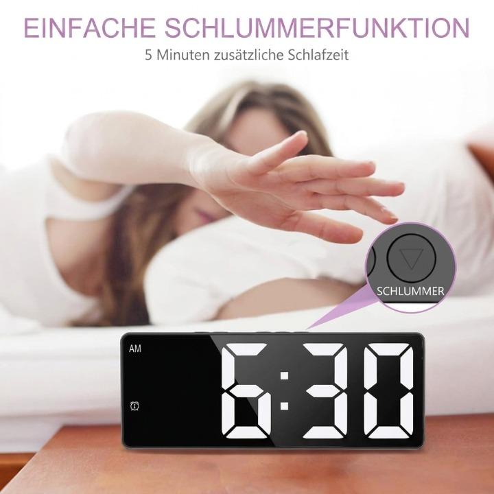 Digital Alarm Clock with 2K Security Camera – HD, Motion Detection & Wi-Fi