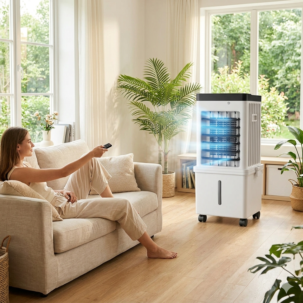 3-in-1 Air Cooler – 15L Water Tank Cool Humidify & Purify Without Hose