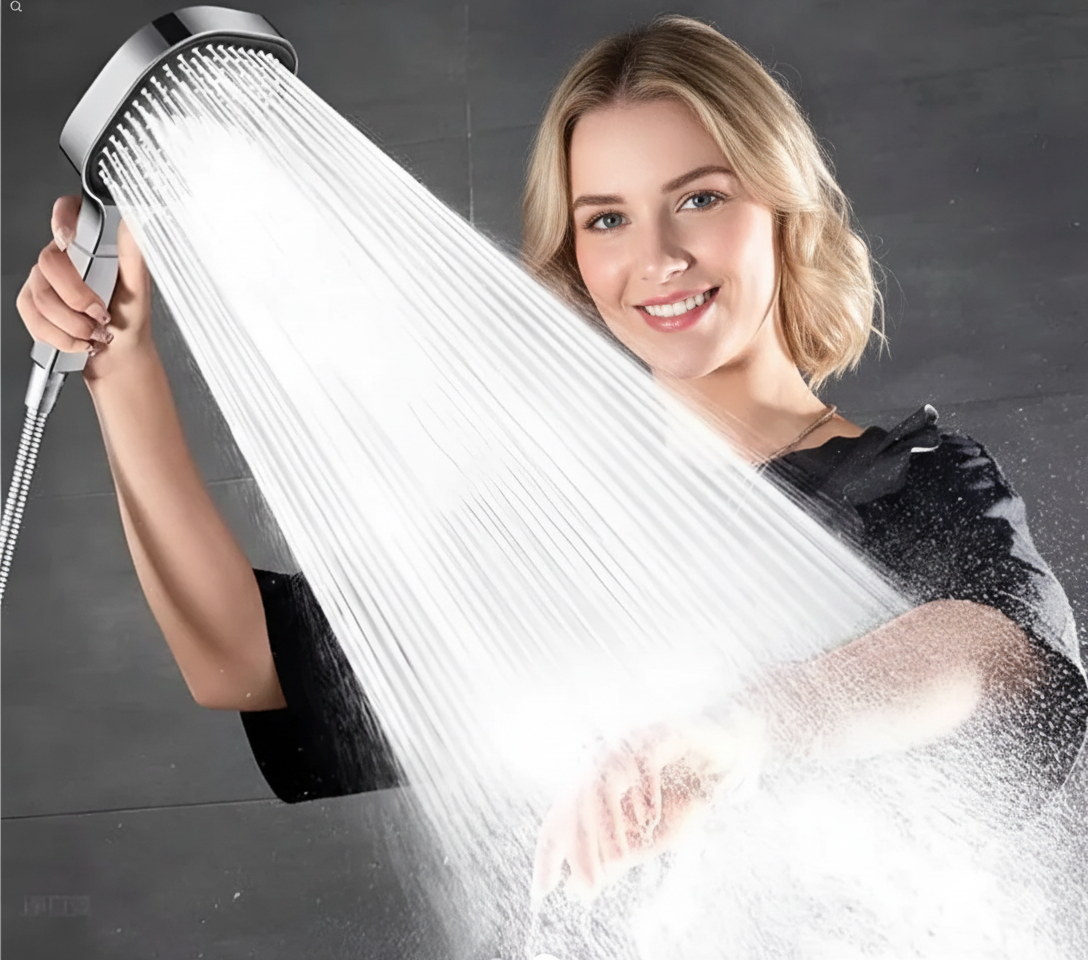 High-Pressure Shower Head – Turbo Boost Technology & Water Filtration