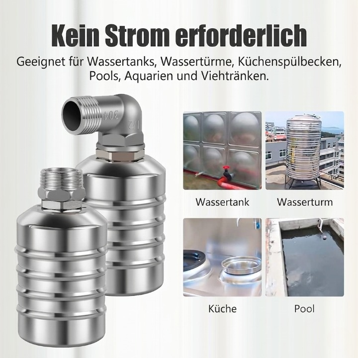 Automatic Float Valve – Stainless Steel, No Electricity & Self-Regulating