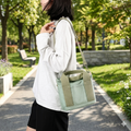 Japanese-Inspired Canvas Tote Bag – Inner Pockets, Lightweight & Reusable