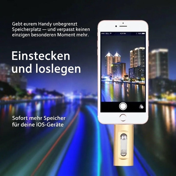 3-in-1 USB Flash Drive – Compatible with iPhone Android & PC Storage