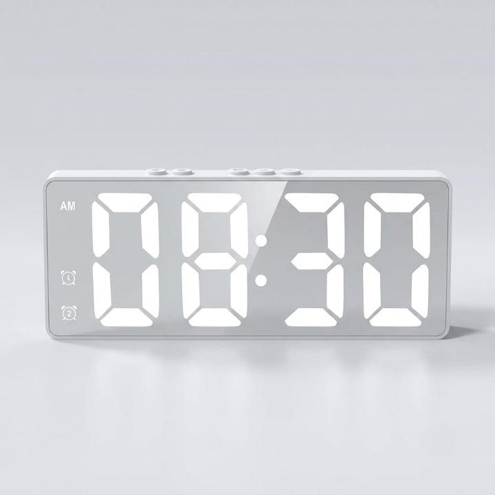 Digital Alarm Clock with 2K Security Camera – HD, Motion Detection & Wi-Fi