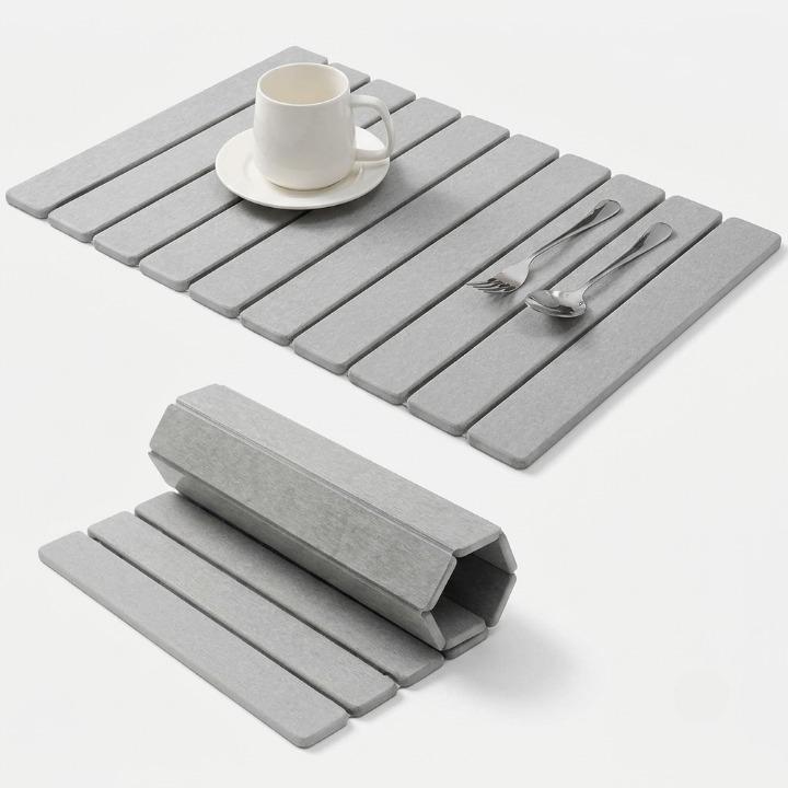 Diatomite Stone Dish Drying Mat – Super Absorbent, Foldable & 40×30cm