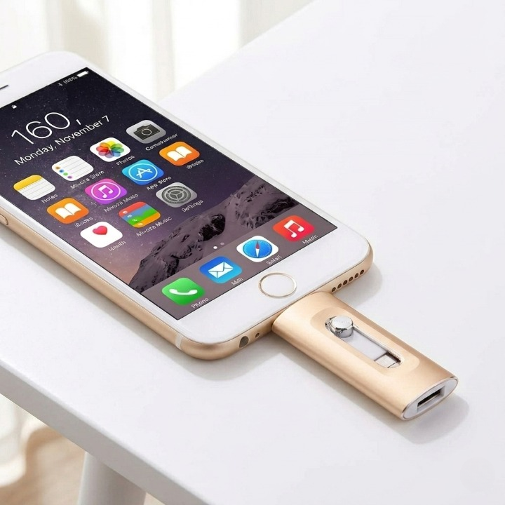 3-in-1 USB Flash Drive – Compatible with iPhone Android & PC Storage