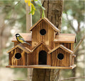 Hanging Wooden Birdhouse – Spacious Weatherproof & Garden Bird Sanctuary