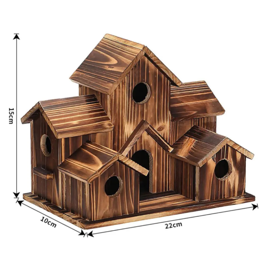 Hanging Wooden Birdhouse – Spacious Weatherproof & Garden Bird Sanctuary