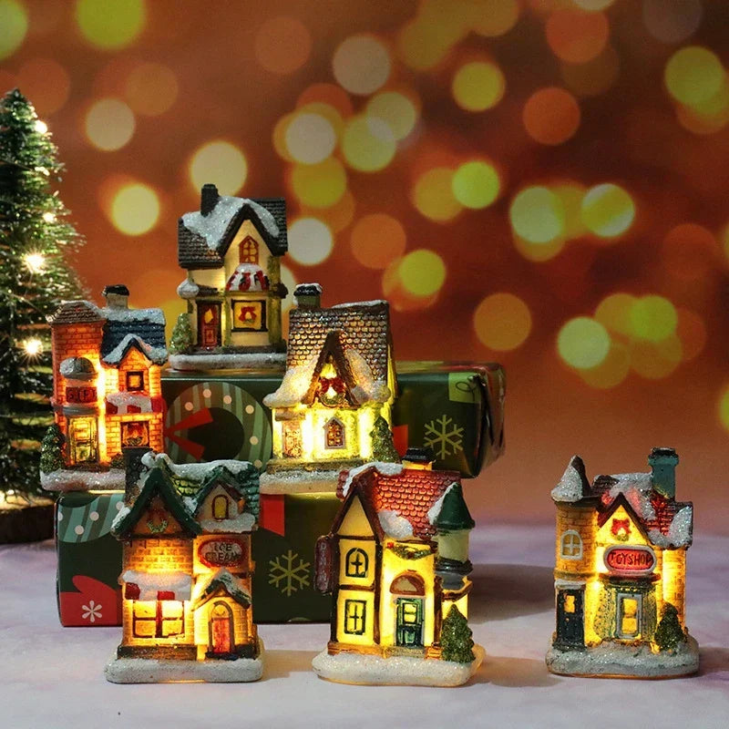 LED Christmas Chalet Light – Glowing Holiday Decoration for Kids' Rooms